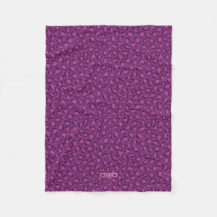 Chique, strakke paarse witte cheetahprintpatroon fleece deken
