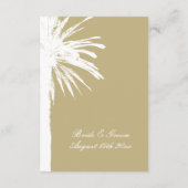 Chique strand bruiloft kleine verticale behuizing informatiekaartje (Achterkant)