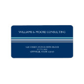 Chique strepen adreslabel etiket (Voorkant)