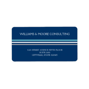 Chique strepen adreslabel etiket