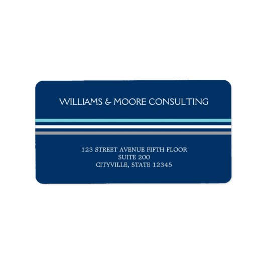 Chique strepen adreslabel etiket (Voorkant)