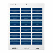 Chique strepen adreslabel etiket (Full Sheet)