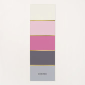 Chique strepen patroon gepersonaliseerd yogamat (Voorkant)