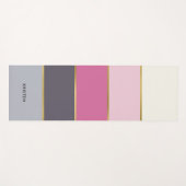 Chique strepen patroon gepersonaliseerd yogamat (Voorkant (horizontaal))