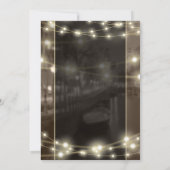 Chique String Lights Zwart 50ste verjaardagsfeestj Kaart (Achterkant)