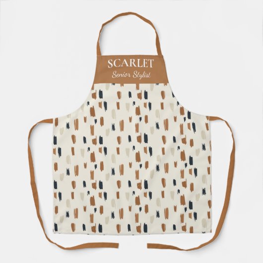 Chique Stylist Schort in Soft Beige (Voorkant)