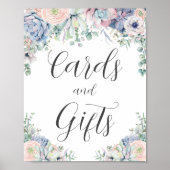 Chique Succulenten Blush Bloemen Huwelijkskaarten  Poster (Voorkant)