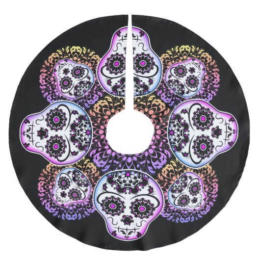 Chique suikerschedel kerstboom rok (Voorkant)