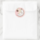 Chique Sunhat adreslabel Ronde Sticker (Tas)