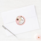 Chique Sunhat adreslabel Ronde Sticker (Envelop)