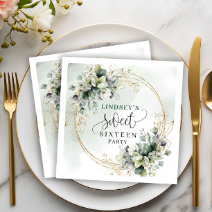 Chique Sweet Sixteen Botanische Servetten Groene B