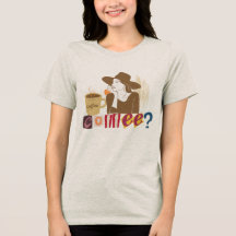 Chique T-Shirt met Coffee Lover in Losbriefstijl 