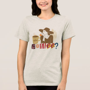 Chique T-Shirt met Coffee Lover in Losbriefstijl