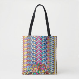Chique tassen: trendy all-over bedrukte ontwerpen tote bag