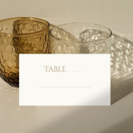 Chique Taupe & Ivoor Tafelnummer Plaats Escort Kaa Plaatskaartje
