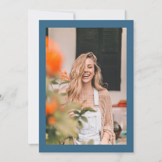 Chique Tea Party Blauw Wit Groen Vrijgezellenfeest Kaart (Achterkant)