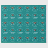 Chique Teal Gepersonaliseerde Afstudeer Geschenken Cadeaupapier (Vlak)