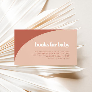 Chique terracotta baby shower Boeken voor Baby Informatiekaartje