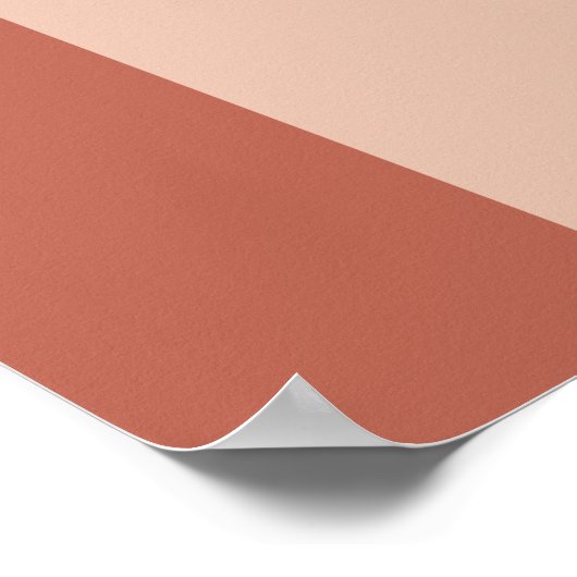 Chique terracotta beste dag ooit bruiloft welkom poster (Hoek)