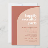 Chique terracotta boog Happily ever after feest Kaart (Voorkant)