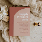 Chique terracotta boog Happily ever after feest Kaart