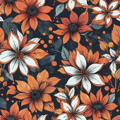 Chique terracotta deken met herfstbloemen