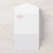 Chique terracotta kalligrafie Casual bruiloft All In One Uitnodiging (Buitenkant)