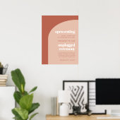 Chique terracotta Open zitplaats Ontkoppelde cerem Poster (Thuiskantoor)