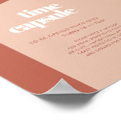 Chique Terracotta Tijdcapsule 1e Verjaardag teken Poster (Hoek)