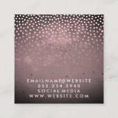 Chique textuur en Polka Dots Vierkante Visitekaartje (Achterkant)