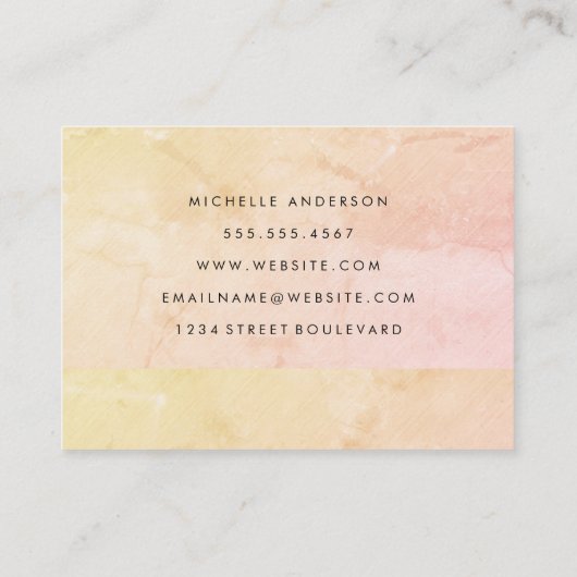 Chique textuur met cursieve tekst visitekaartje (Achterkant)