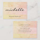 Chique textuur met cursieve tekst visitekaartje (Voorkant / Achterkant)