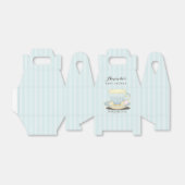 Chique theekopje in blauw Baby shower Gable Favor  Bedankdoosjes (Uitgevouwen)