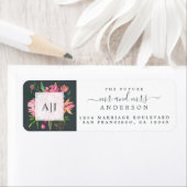 Chique Toekomstige Mijnheer Mevrouw Monogram Trouw Etiket (Insitu)