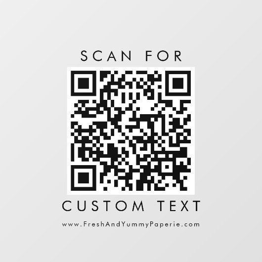 Chique transparante zakelijke aangepaste QR-code Raamsticker (Vel)
