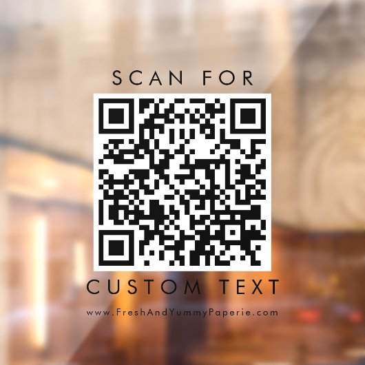 Chique transparante zakelijke aangepaste QR-code Raamsticker (Vel 2)