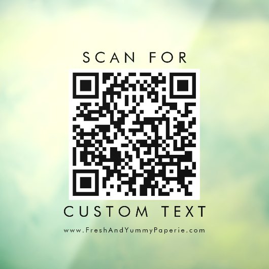 Chique transparante zakelijke aangepaste QR-code Raamsticker (Vel 3)