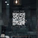 Chique transparante zakelijke aangepaste QR-code Raamsticker<br><div class="desc">Deze chique transparante zakelijke aangepaste QR-code vensterbekleding is perfect voor een klein bedrijf,  restaurant of detailhandel. Het eenvoudige ontwerp is voorzien van klassieke minimalistische zwarte typografie met een rustieke boho-gevoel.</div>