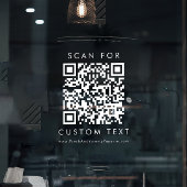 Chique transparante zakelijke aangepaste QR-code Raamsticker