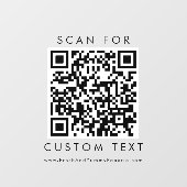 Chique transparante zakelijke QR-code op maat Raamsticker (Vel)