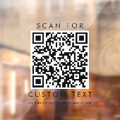 Chique transparante zakelijke QR-code op maat Raamsticker (Vel 2)