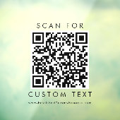 Chique transparante zakelijke QR-code op maat Raamsticker (Vel 3)