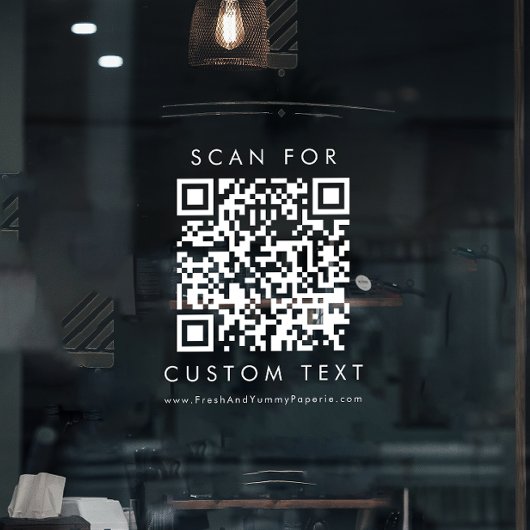 Chique transparante zakelijke QR-code op maat Raamsticker