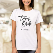 Chique Trendy Borstel Zwarte Script Team Bruid
