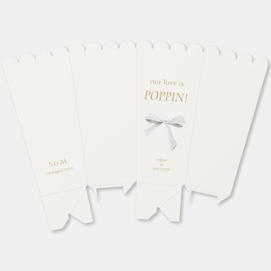 Chique trendy lint paar monogram bedankdoosjes (Ongevouwen)