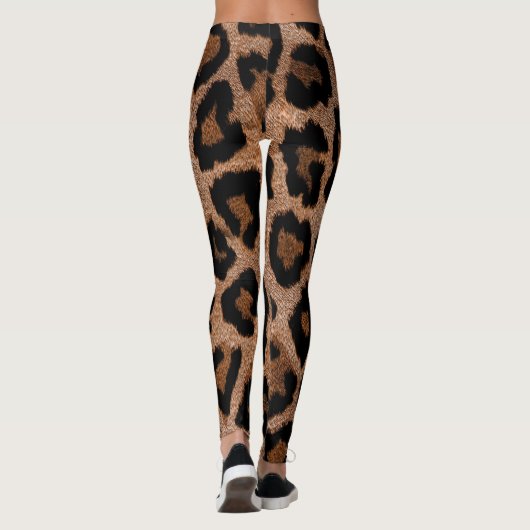 Chique trendy luipaard patroon leggings (Achterkant)