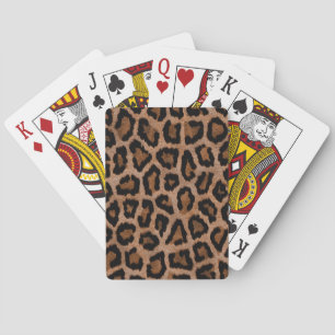 Chique trendy luipaard patroon pokerkaarten