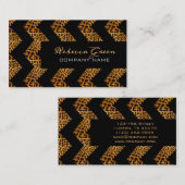 chique trendy patroonsafari mode luipaard print visitekaartje (Voorkant / Achterkant)