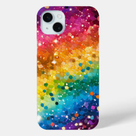 Chique Trendy Rainbow iPhone 15 Mini Hoesje