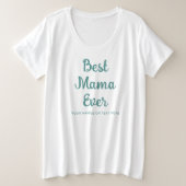 Chique Trendy Sjabloon Vrouwen Modern Beste Mama O Grote Maat T-shirt (Design voorkant)